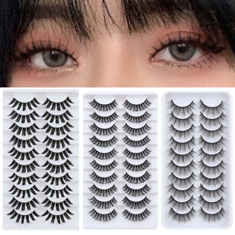 Bộ 10 Cặp Lông Mi Giả 3D Cong Tự Nhiên