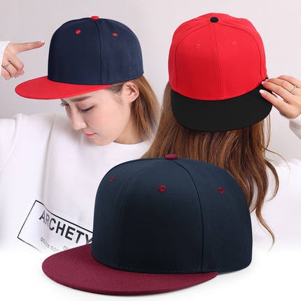 new cap Solid Two-tone Snapback Cap Adjustable  Multiple Colours, cap for men，cap for women