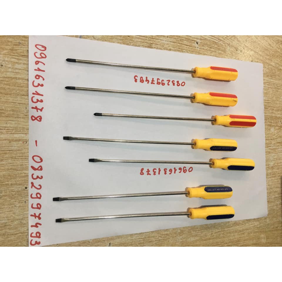 Tô vít 1 đầu có nam châm, tua vít sọc đủ size 3mm dài 75mm