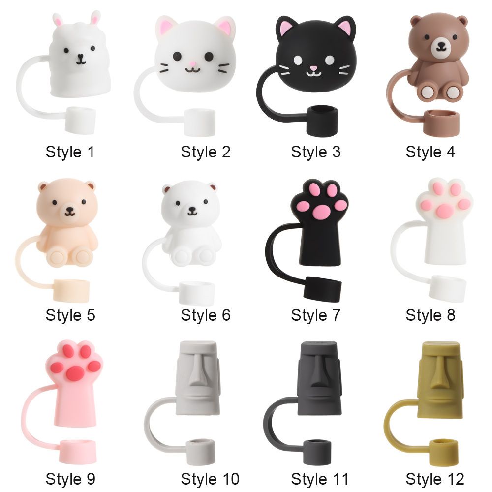 Nắp Đậy Ống Hút Bằng Silicone Chống Bụi Tái Sử Dụng Tiện Lợi