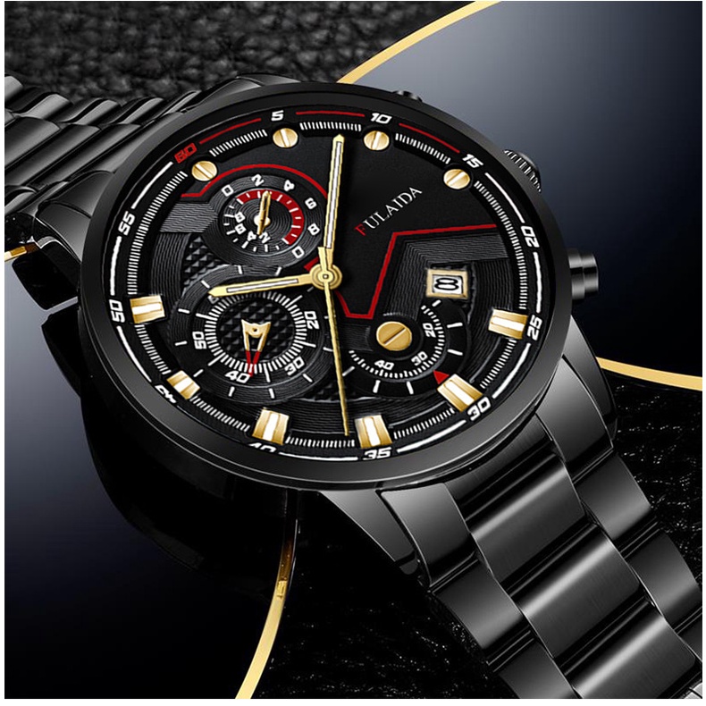 LWCC 811 Đồng hồ quartz nam dây đeo thép không gỉ thời trang