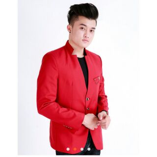 Bộ  vest nam màu đỏ tươi