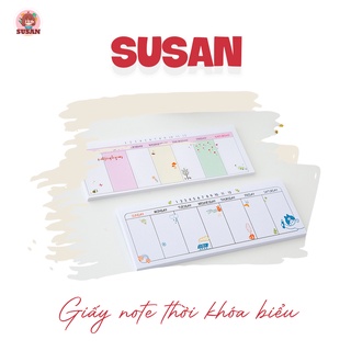 Giấy ghi chú thời khóa biểu cute