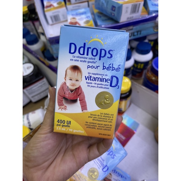 vitamin d vitamin d3 cho trẻ sơ sinh Vitamin D3 dạng nhỏ giọt baby Ddrops D3  của mỹ 90 giọt vitamin d