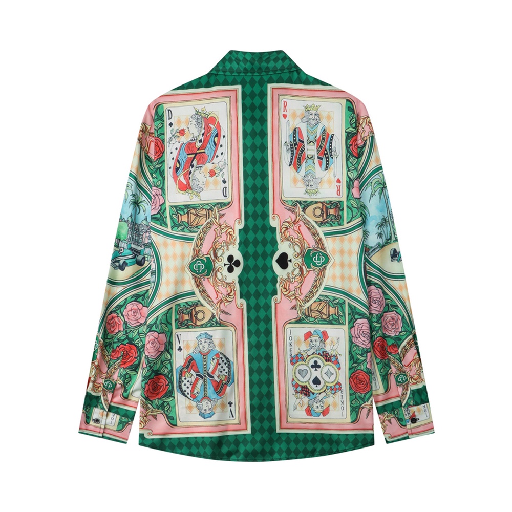 Áo Sơ Mi Tay Dài Cổ Bẻ In Họa Tiết Biểu Tượng Toàn Diện Cá Tính Cho Nam