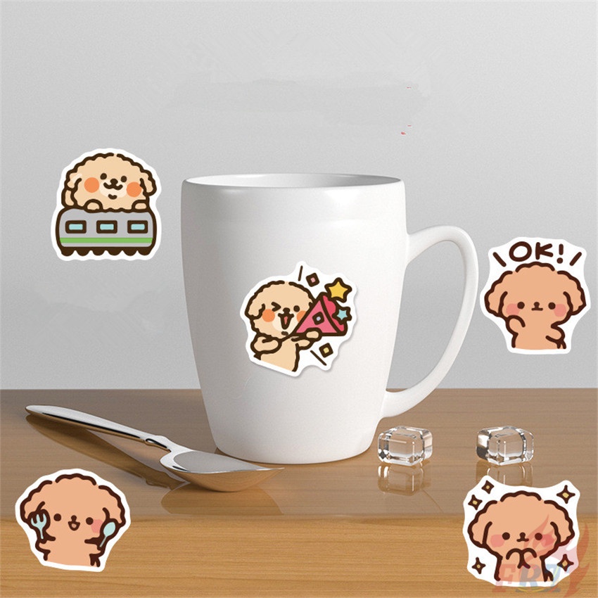 ❉ Cute Fluffy Dog . Kawaii Pets Poodle Series 01 Funny Emoji Stickers ❉ 50Pcs/Set Waterproof DIY Fashion Decals Doodle Stickers