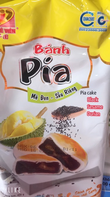 Pía Chay 400gr Tân Huê Viên ( Không Trứng ) - Đậu & Sầu Riêng  SIZE NHỎ