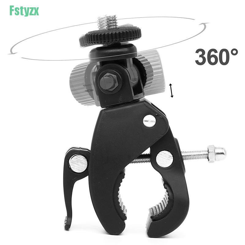 fstyzx Quick Release Screw Clamp Bracket Bike Handlebar Mount 1/4 Tripod For Camera DV