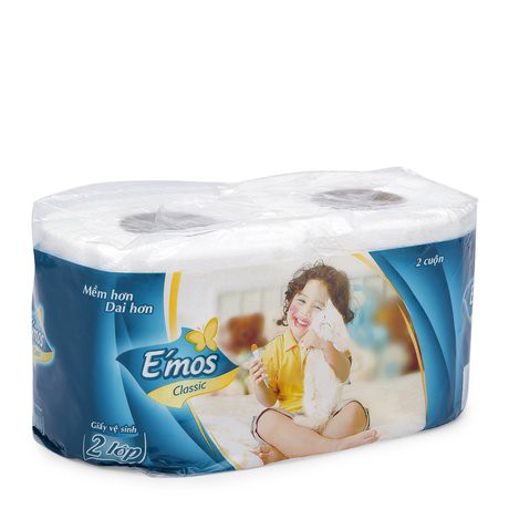 Lốc 10 cuộn giấy vệ sinh E'mos