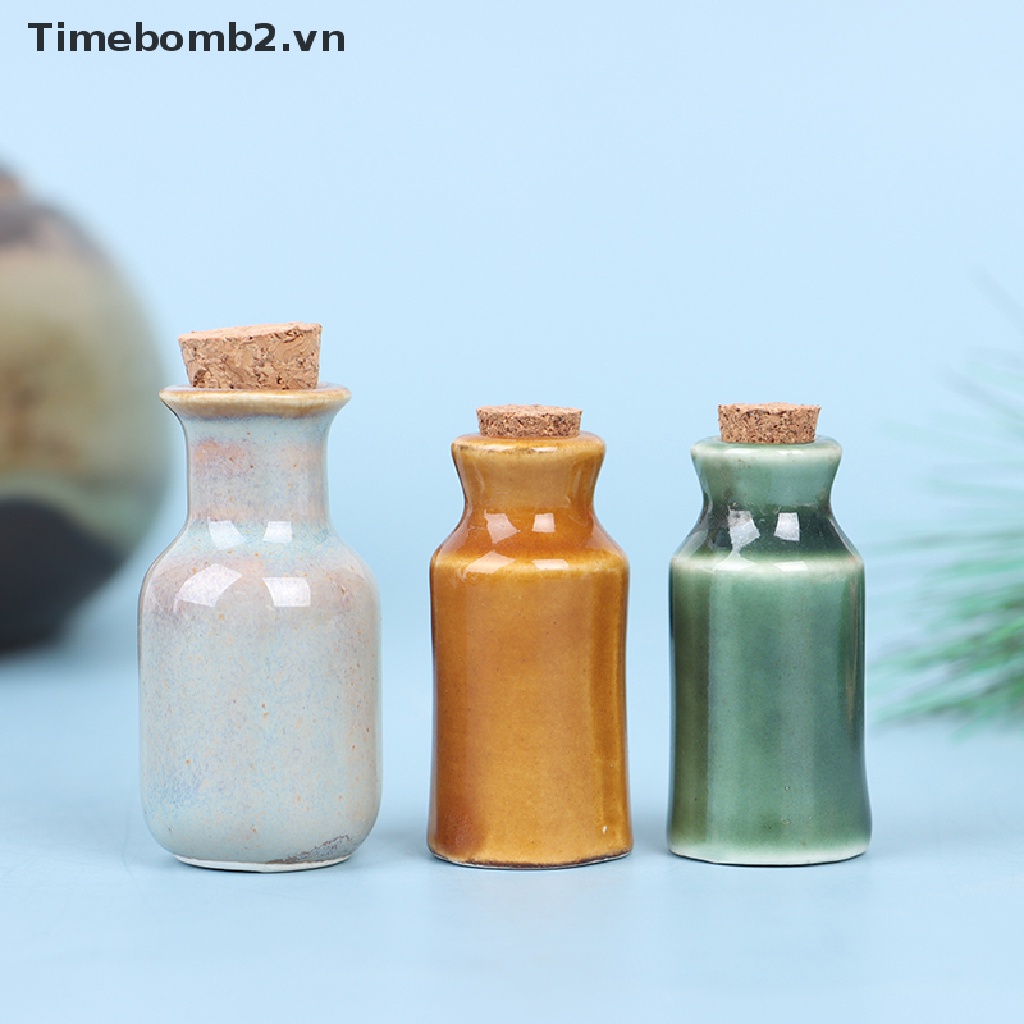 Bộ 2 Hũ Đựng Gia Vị Bằng Gốm Tỉ Lệ 1: 12 Trang Trí Nhà Búp Bê