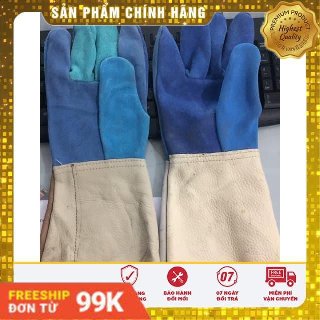 [Mã LIFEHLDEC giảm 10% đơn 99k] Găng tay da hàn chống nóng, chống tia lửa hàn da thật