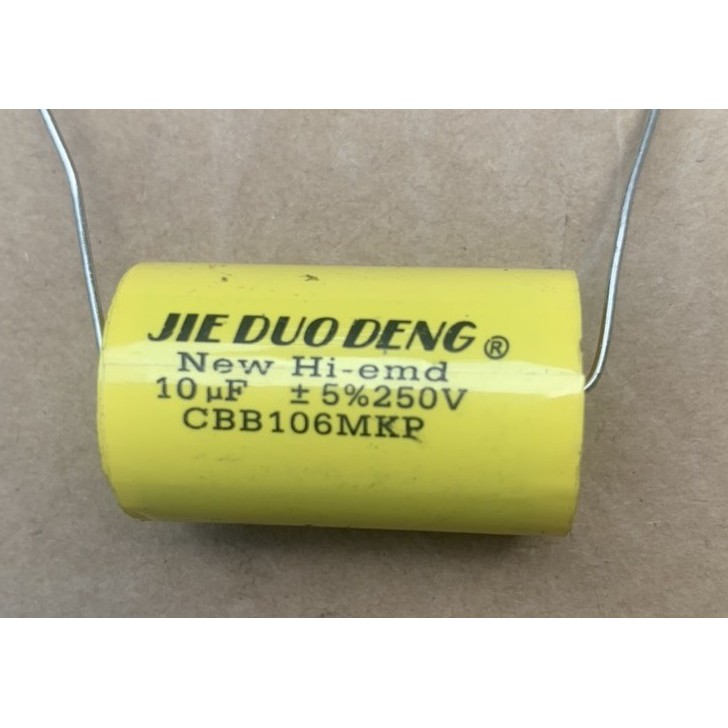 TỤ CHỐNG CHÁY LOA TRUNG 10MF VÀNG - TỤ CẢN LOA MID -TỤ LẮP LOA LỜI CAO CẤP - GIÁ 1 CHIẾC