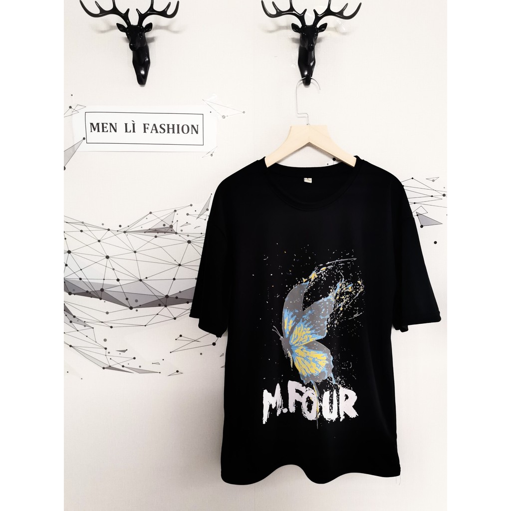 Áo Thun Unisex Nam Nữ Form Rộng Tay Lỡ Thời Trang Hàn Quốc BƯỚM M.FOUR