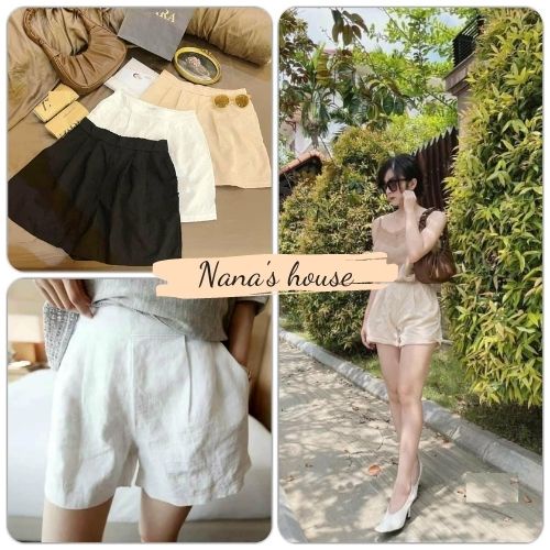 Quần Lửng Nữ Chất Đũi Trơn  Nana's House - FREESHIP  Short đùi cộc form rộng trẻ trung, cá tính