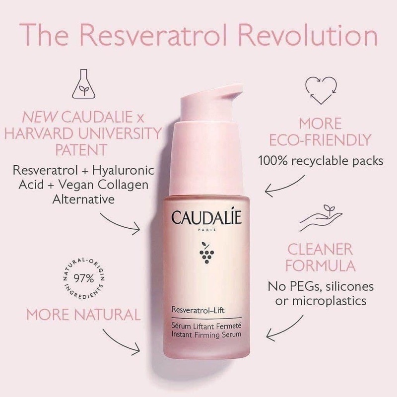 Serum Resveratrol life nâng cơ, trẻ hoá da Caudalie