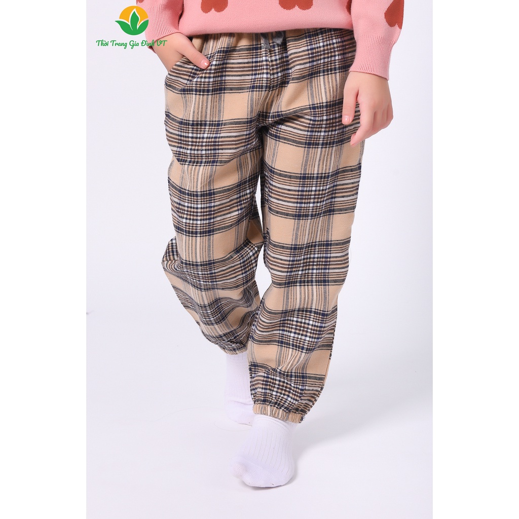 Quần cotton dài bo gấu Việt Thắng kẻ bé Q66.2201