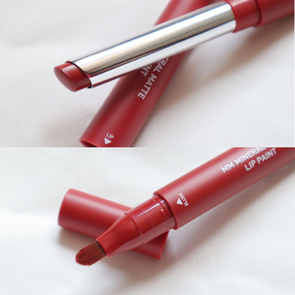 [An Toàn] Son Lì &quot;Kèm Cọ&quot; Baby Bright MM Mineral Matte Lip Paint