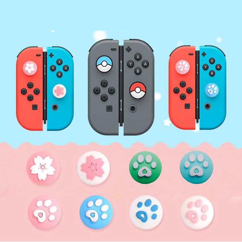 Vỏ Bọc Nút Điều Khiển Chơi Game Hình Chân Mèo Dễ Thương Cho Nintendo Switch Lite Joy-Con Ốp