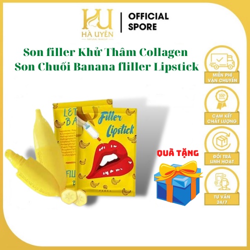 Son , Son filler Khử Thâm Collagen Son Chuối Banana fliller Lipstick [ Chính - Hãng ]