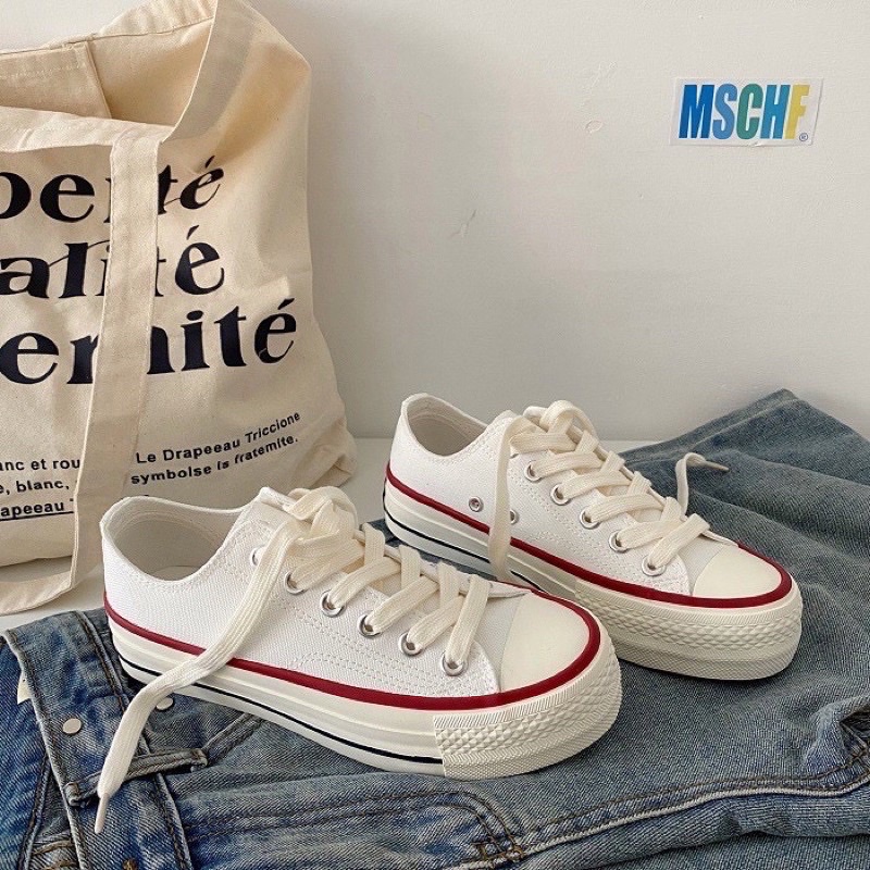 Giầy thể thao nữ viền ở đế mẫu đơn giản siêu sang phong cách giá rẻ mã 4