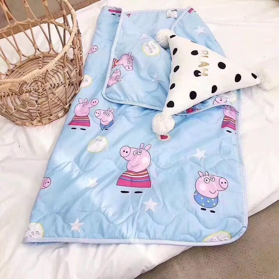 Chăn Đũi Điều Hòa Chất Liệu Cotton Họa Tiết  Dễ Thương Cho Bé