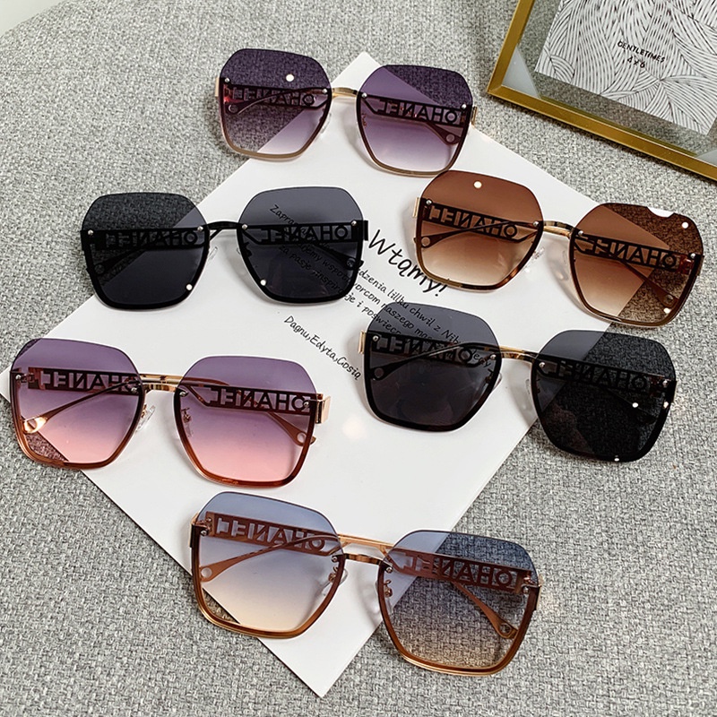 Kính Mát Gọng Kim Loại Chống Tia UV400 Thời Trang Dành Cho Nữ