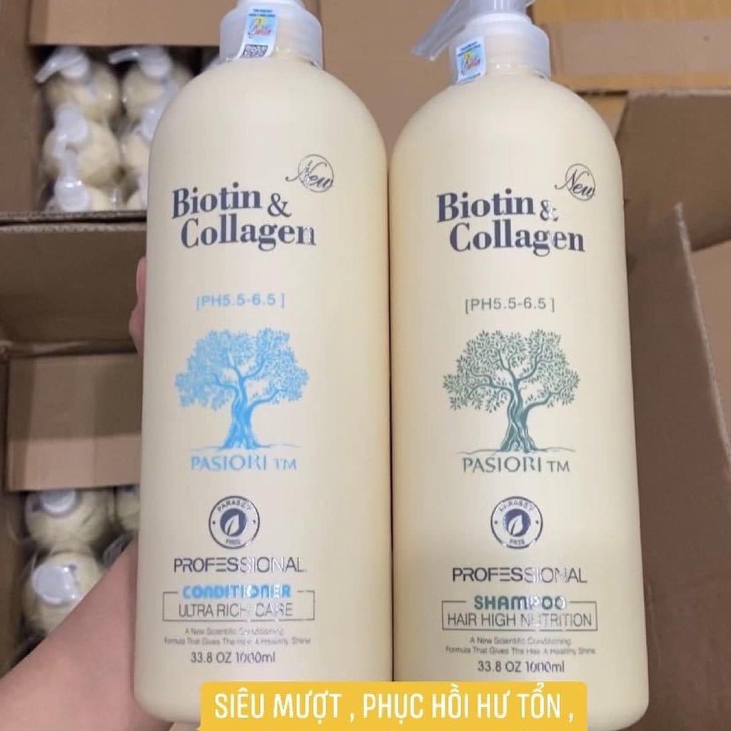 Combo dầu gội + dầu xả BIOTIN & COLLAGEN VOUDIOTY CHÍNH HÃNG  phục hồi tóc khô xơ, hư tổn , chống rụng tóc | BigBuy360 - bigbuy360.vn