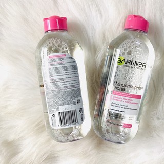 Nước tẩy trang Garnier Nga 400ml, 125ml nắp hồng nhạt