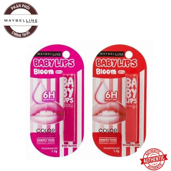 [Mã giảm giá Mỹ phẩm chính hãng] Son Dưỡng Môi Chuyển Màu Maybelline Baby Lips Bloom Color Changing Lip Balm SPF16 1.7g