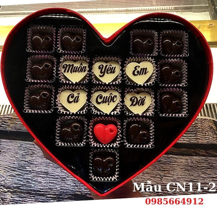 Socola Valentine Handmade (Viết chữ theo yêu cầu) CN11-2