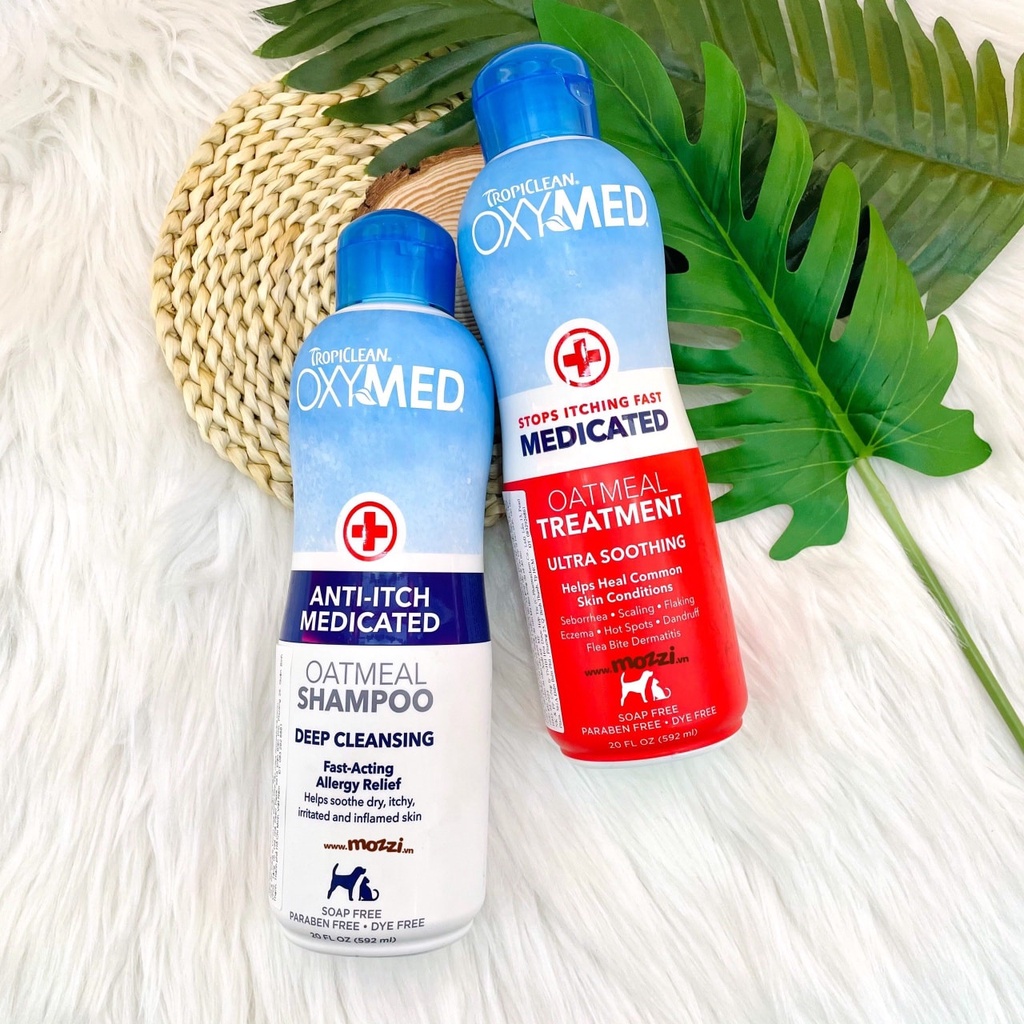 Sữa tắm trị viêm da nấm da cho chó mèo Oxymed 592ml xuất xứ Mỹ
