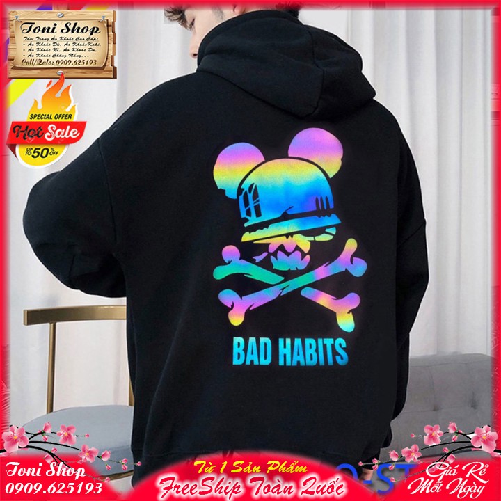 PQ023 Áo Khoác Hoodie. Áo Hooide Phản Quang Nam Nữ Mới (Toni Shop)