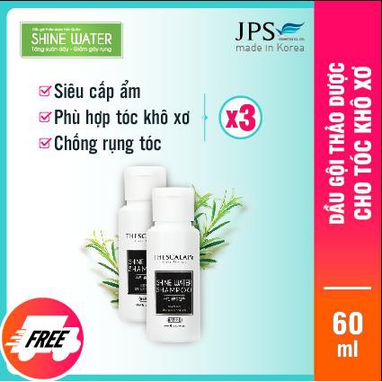 Dầu gội thảo dược Shine water 60ml,tiện mang đi du lịch, cho tóc suôn mượt, an toàn cho bà bầu