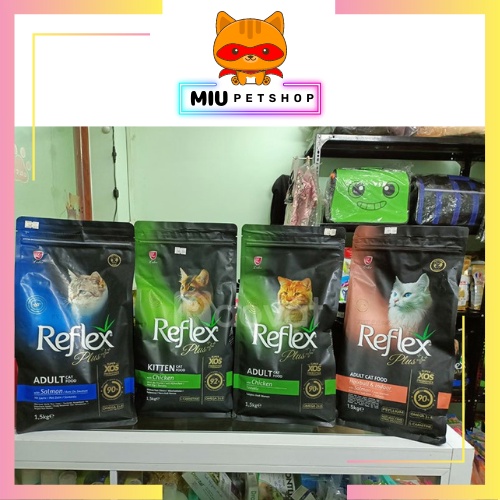 Hạt cho mèo Reflex Plus cao cấp | Túi 1.5KG | Thức ăn khô dinh dưỡng dành cho mèo lớn.