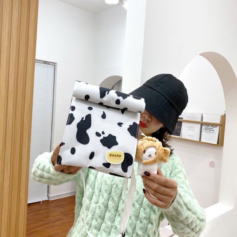 [CÓ SẴN] Túi canvas bò sữa siêu cute - có video thật