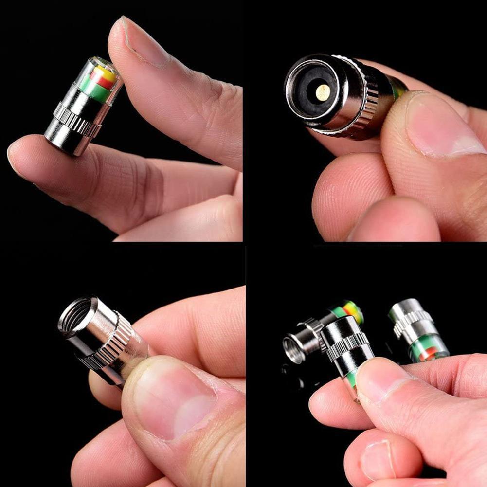 Set 4 Nắp Đậy Van Bánh Xe Hơi R3E7 Phát Hiện Áp Suất Lốp Xe