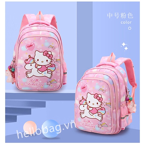 Ba Lô Đi Học Hình hello kitty Cho Bé Gái