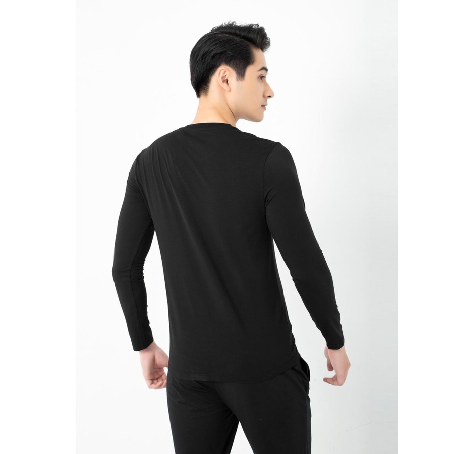 Áo Thu Đông Nam Thun Dài Tay Cao Cấp Aristino Insidemen ILT005W1 Chất Cotton Dáng Slim fit Cổ Tròn Tay Và Gấu Áo Suông | BigBuy360 - bigbuy360.vn