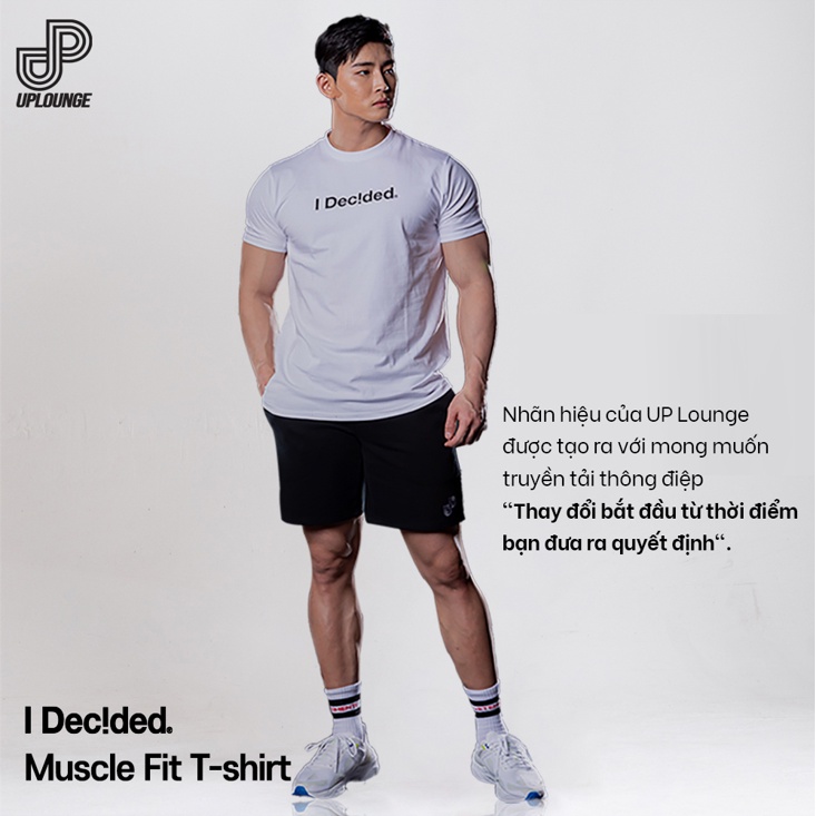 [UP Lounge] Áo thun nam nữ ngắn tay UP Lounge nhập khẩu Hàn Quốc (I Dec!ded Muscle Fit T-shirts) PICKO