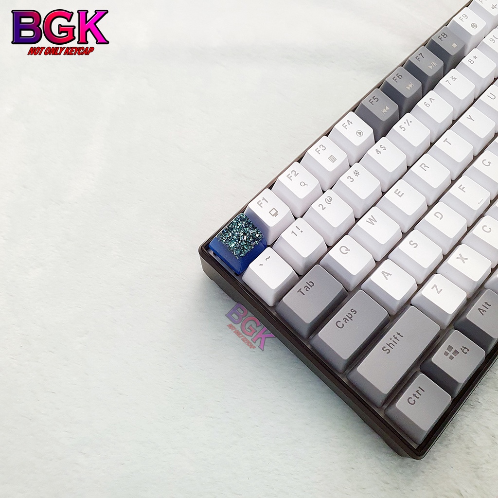 Keycap Lẻ Tinh Thể Xanh Dương Dark Blue Crystal Keycap SA profile ( keycap resin độc lạ )( Keycap Artisan )