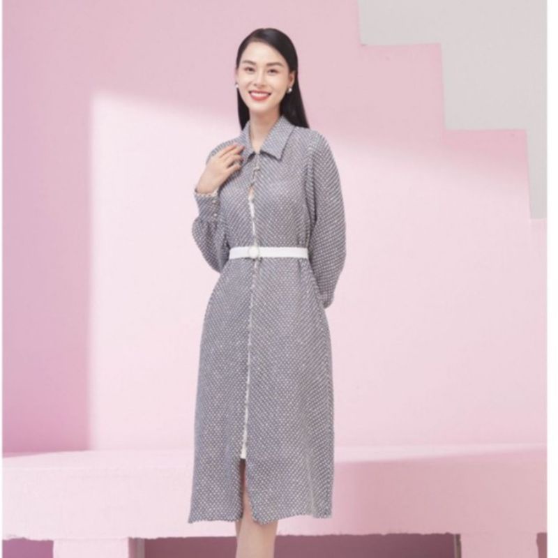 Đầm họa tiết cúc trai Elise newtag size L