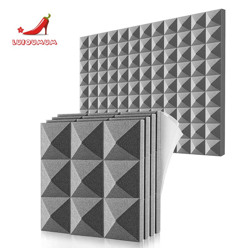 Set 12 Miếng Xốp Cách Âm Dán Tường Trang Trí Phòng Ngủ/ Studio 5X30X30cm