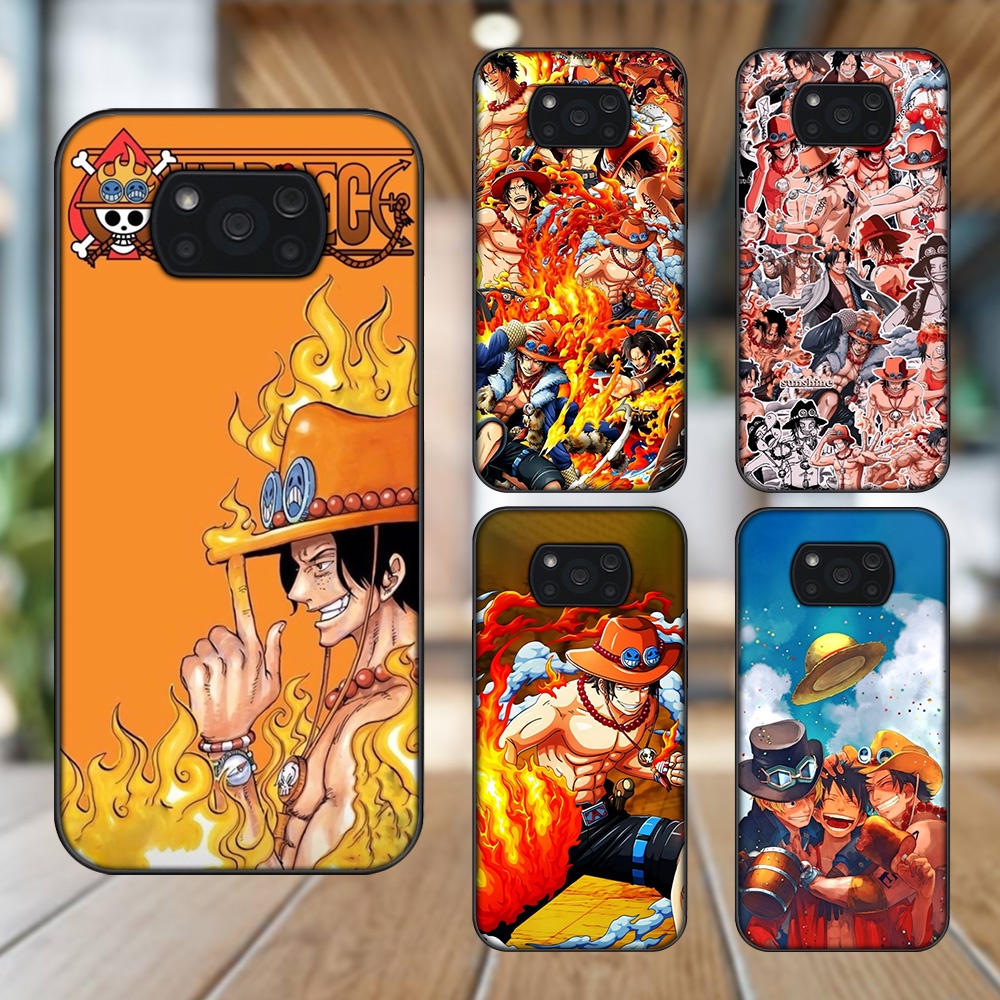 Ốp lưng Xiaomi Poco X3, Poco X3 Pro, Poco X3 NFC viền đen in hình Ace One Piece