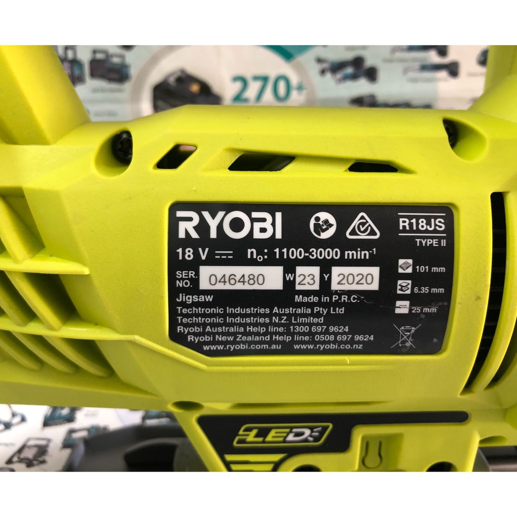 BN. Máy Cưa Lọng Pin Ryobi 18v R18JS