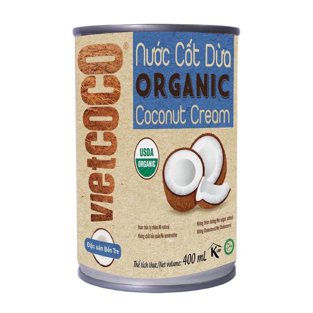 Nước cốt dừa hữu cơ Vietcoco 400ml