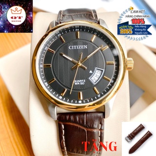 Đồng hồ nam citizen quartz black dial men's watch bi1054-12e chính hãng tặng dây da cao cấp