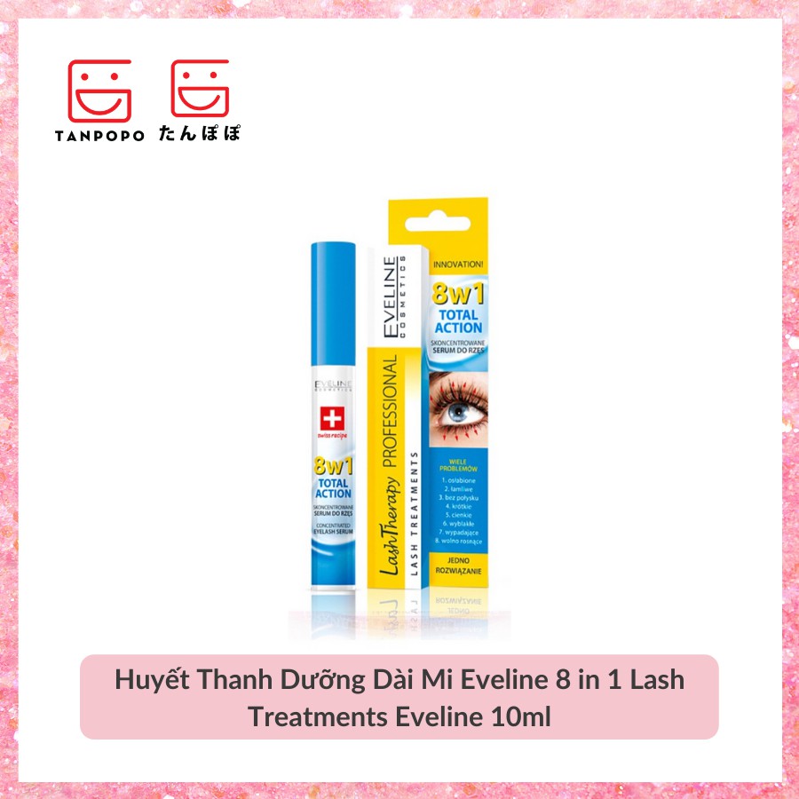 Huyết Thanh Dưỡng Dài Mi Eveline 8 in 1 Lash Treatments Eveline 10ml