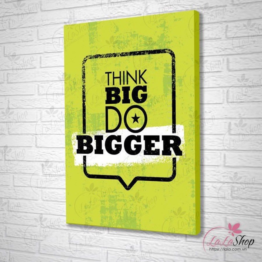 1 tấm tranh canvas slogan văn phòng Lala tạo động lực bằng tiếng anh trang trí văn phòng kèm đinh 3 chân đa năng