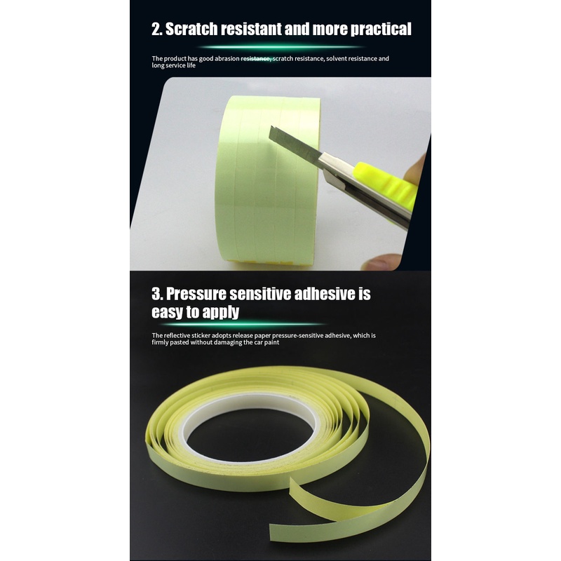 Băng Keo Phản Quang Dán Cầu Thang Xe Hơi / Xe Máy Chống Va Chạm DIY