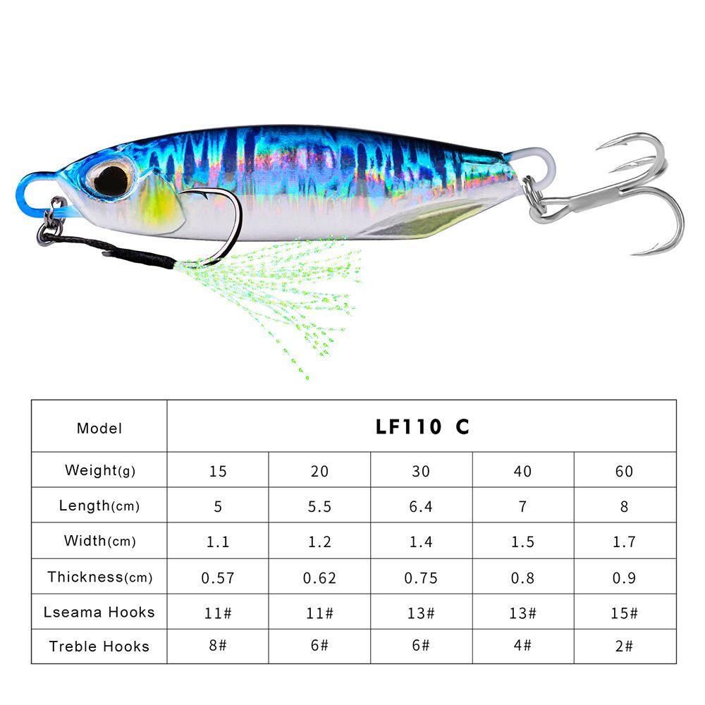 JONYE Mồi Giả Câu Cá Bằng Kim Loại Cứng 5-8cm 15-60g